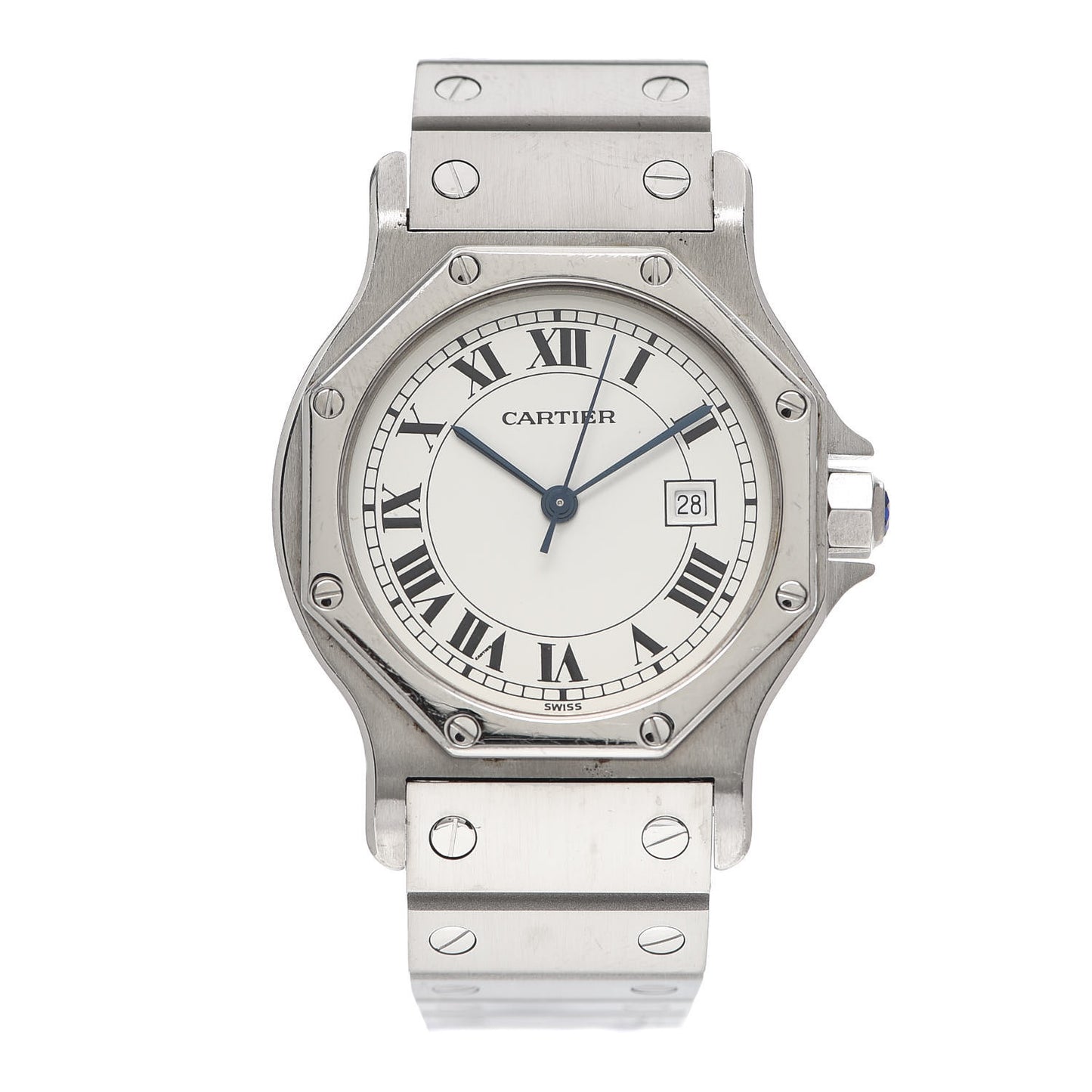 Stainless Steel 29mm Santos Octagon Automatic Watch