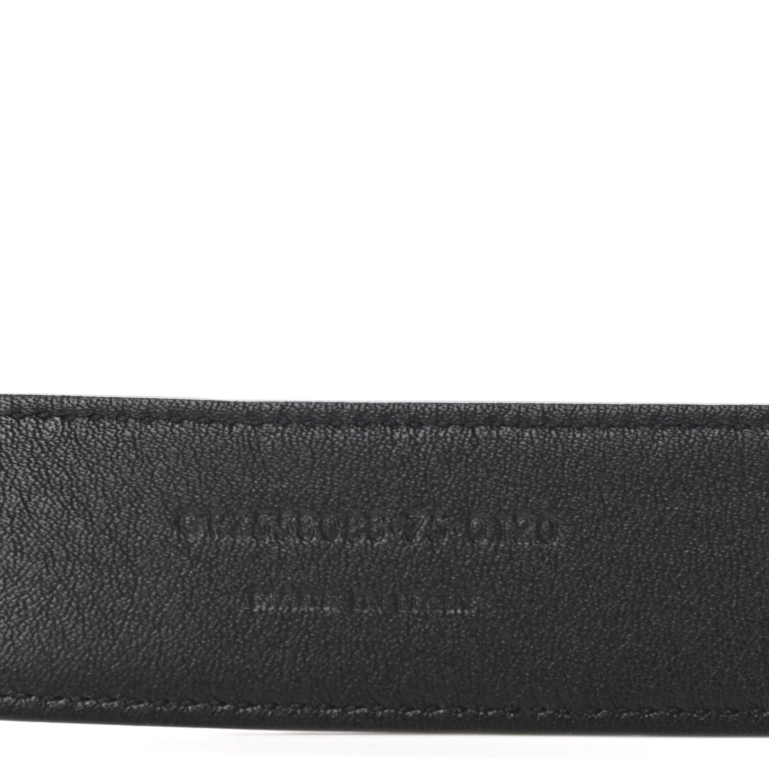 Saint Laurent Smooth Calfskin Monogram Square Buckle Belt 75 30 Black 4 of 7