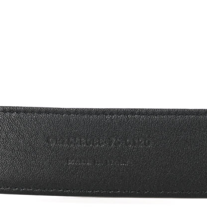 Saint Laurent Smooth Calfskin Monogram Square Buckle Belt 75 30 Black 4 of 7