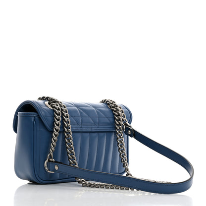 Gucci Calfskin Matelasse Aria Mini GG Marmont Shoulder Bag Clear Blue 2 of 11