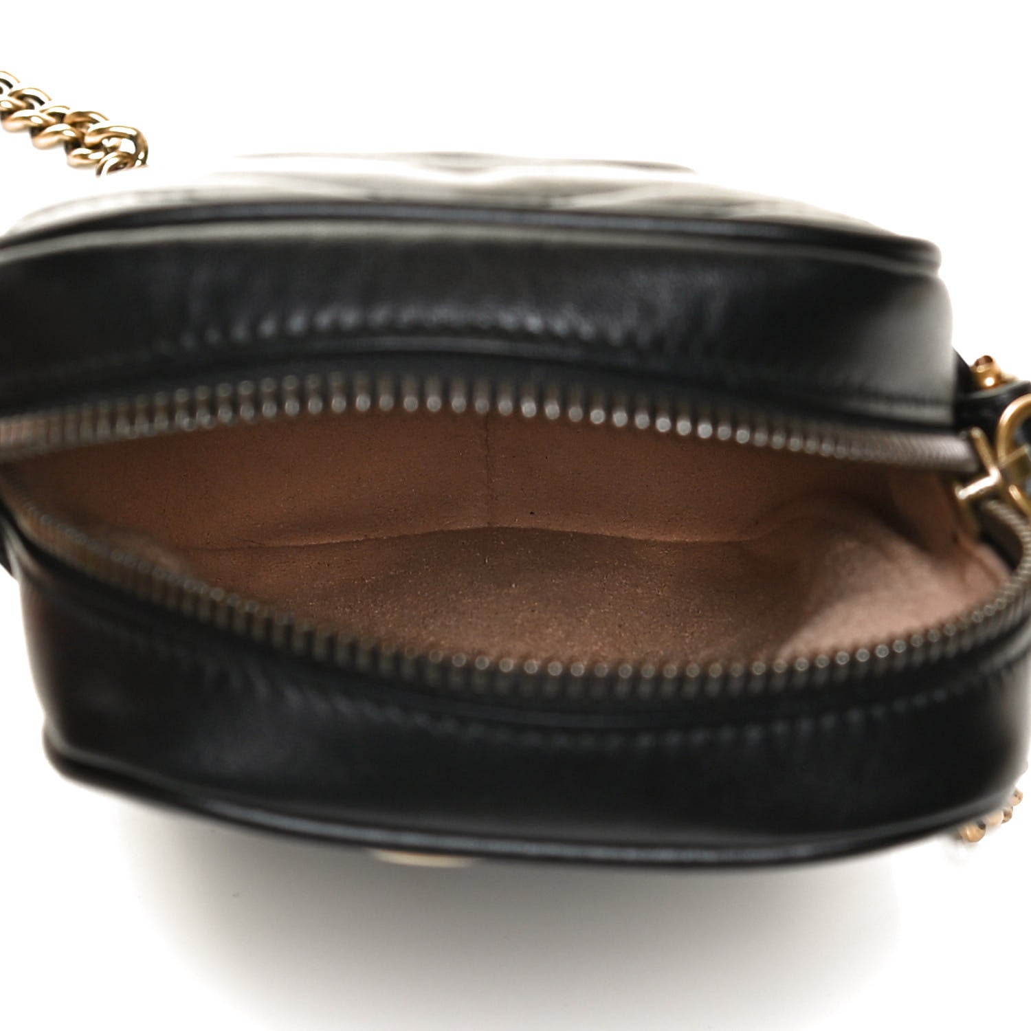 Gucci Calfskin Matelasse Mini GG Marmont Crossbody Bag Black 5 of 12