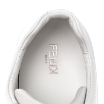 Fendi Calfskin FF Mens Slip On Sneakers 9 White Maya Black 7 of 9