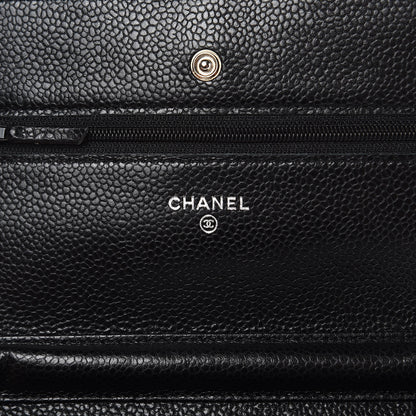 Chanel Caviar Quilted Wallet On Chain WOC Black 6 of 12