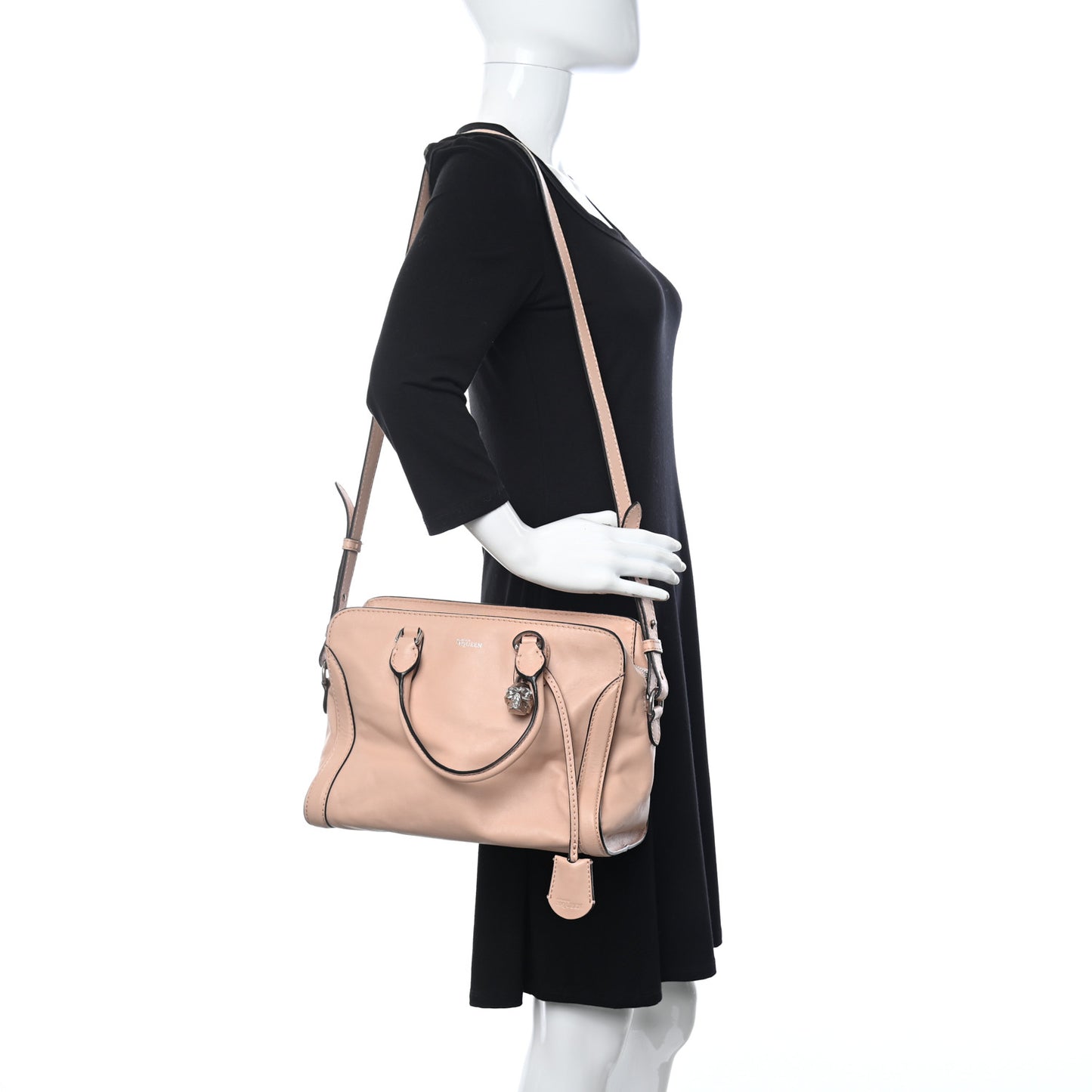 Calfskin Small Skull Padlock Zip Around Tote Teint