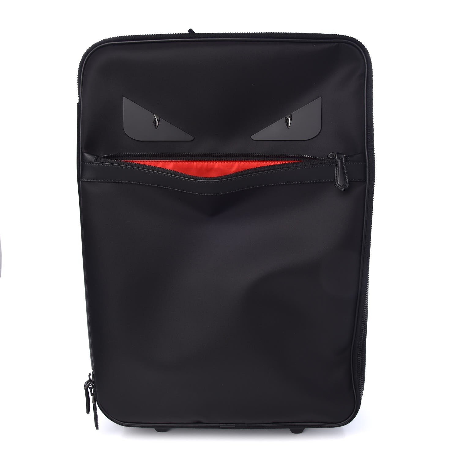 Fendi Nylon Vitello Liberty Opaco Metal Monster Eyes Trolley Black 1 of 7