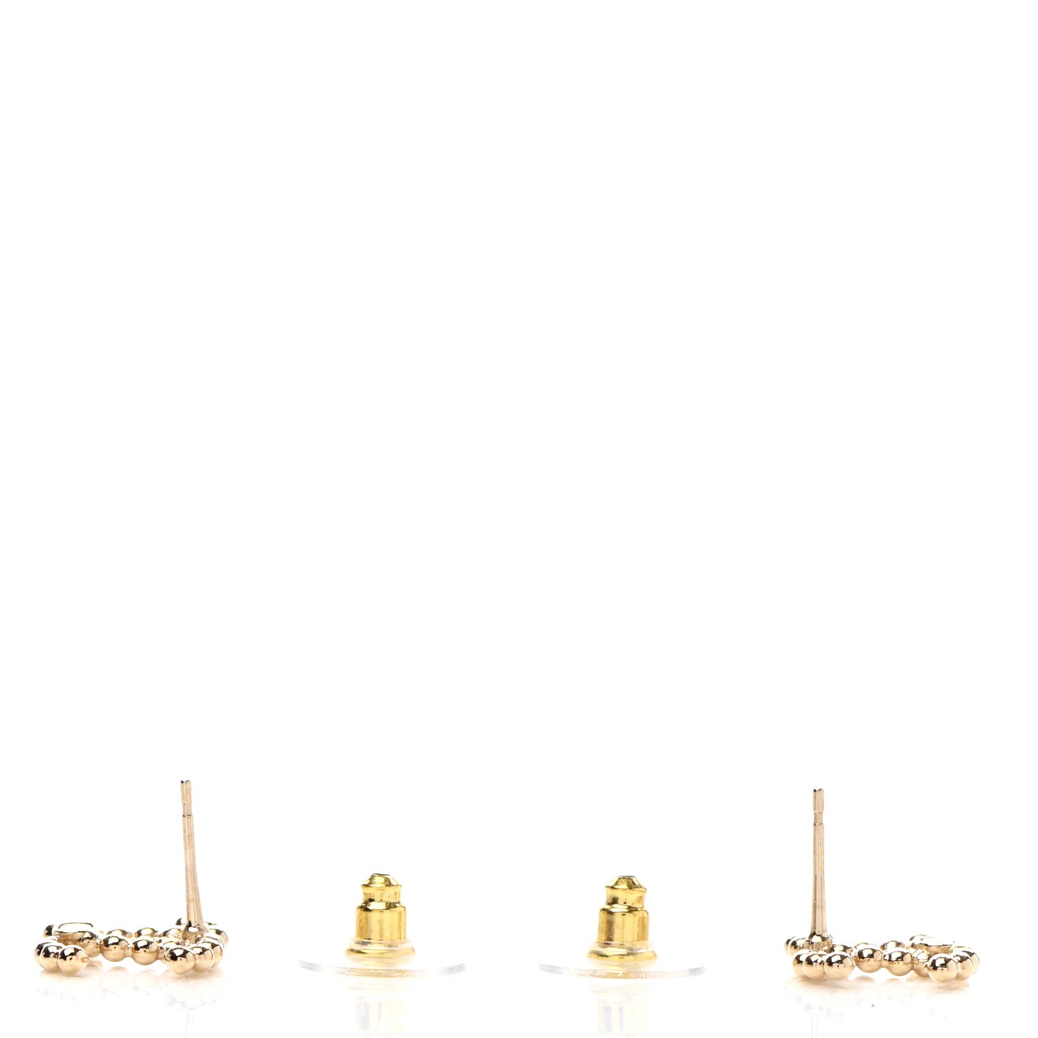 Chanel Metal Bead CC Earrings Gold 3 of 4