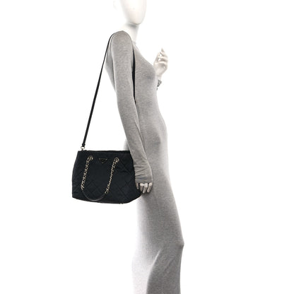 Prada Nylon Tessuto Impuntu Quilted Tote Black 2 of 11