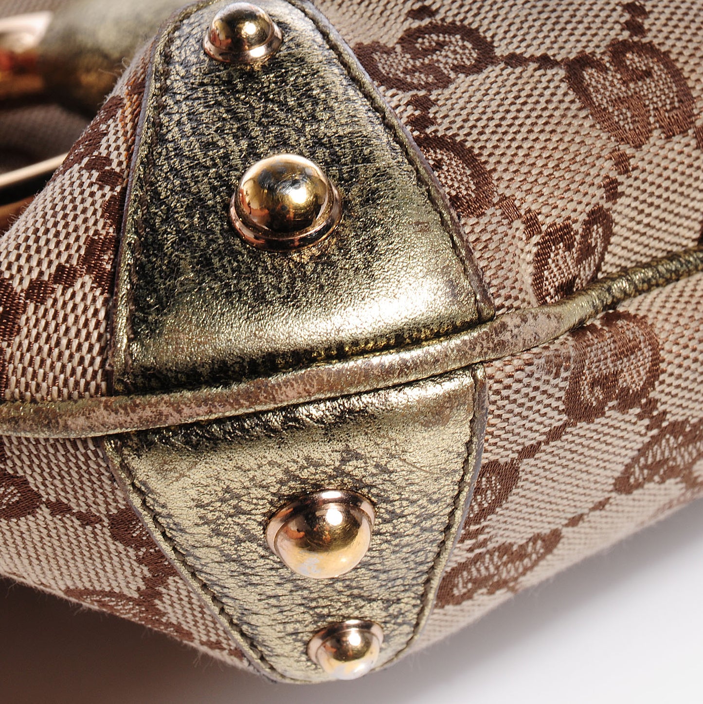 Monogram Large Horsebit Chain Hobo Metallic