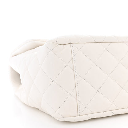 Chanel Caviar Quilted XXL Travel Flap Bag White 8 of 9