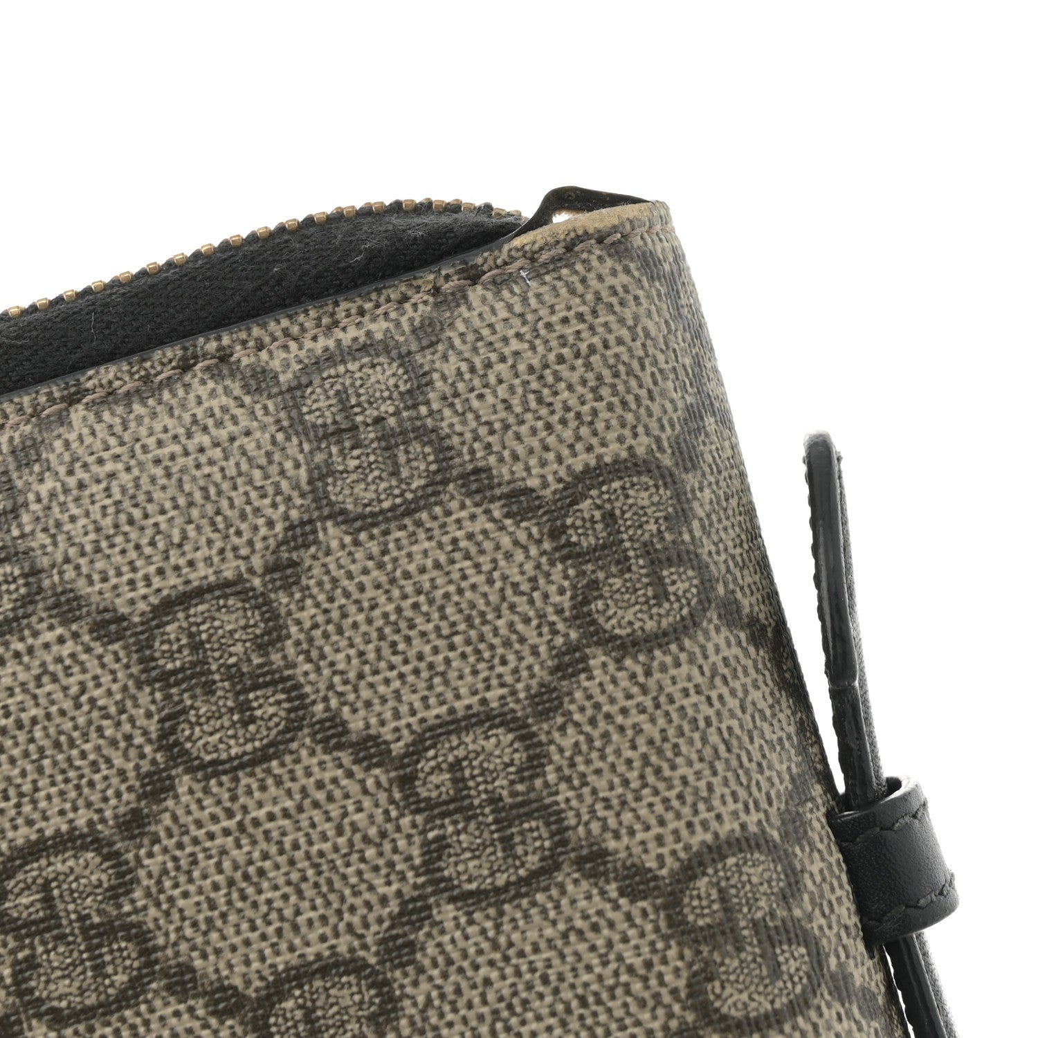 Gucci GG Supreme Monogram Top Handle Zip Around Wallet Black 9 of 11