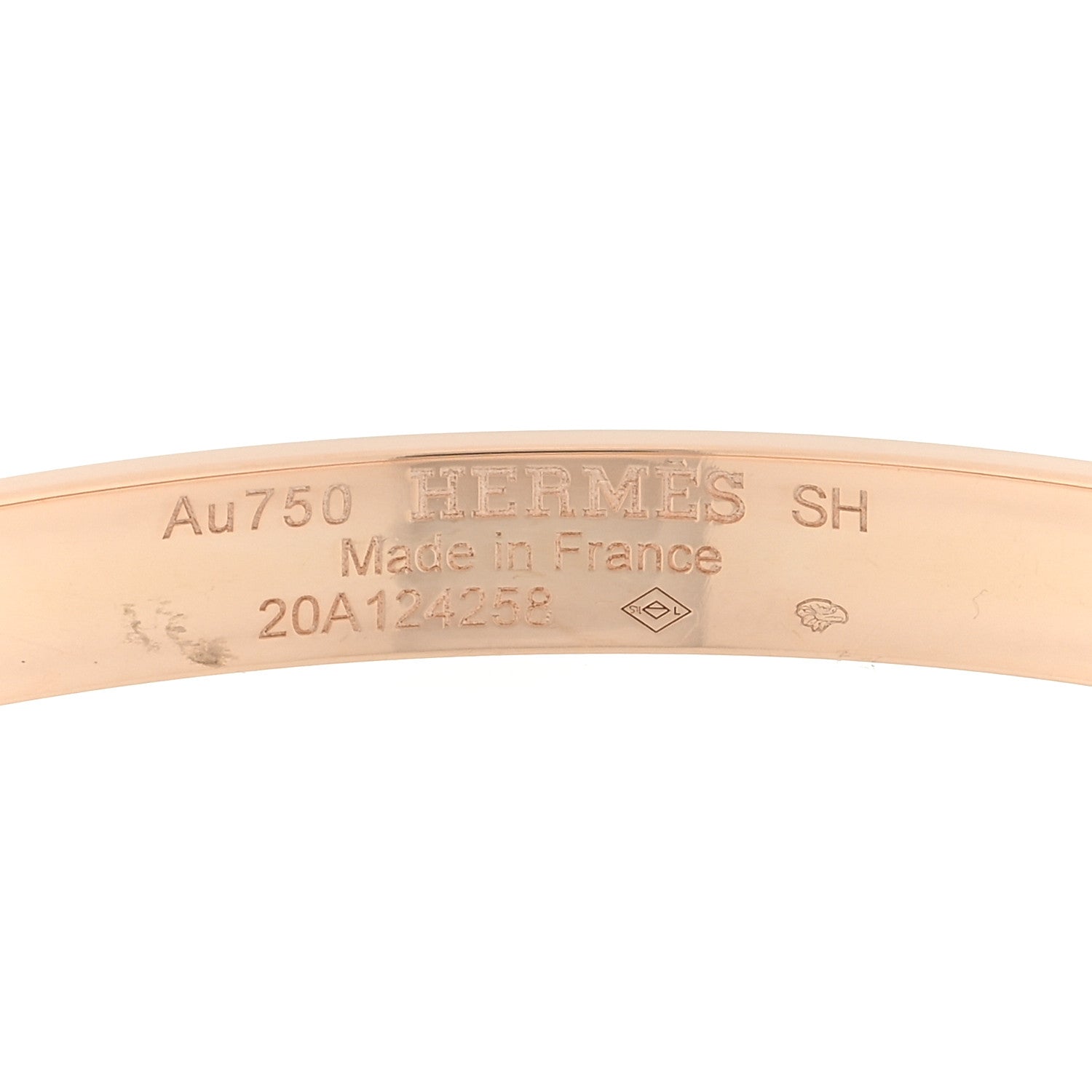 Hermes 18K Rose Gold Diamond PM Kelly Bracelet SH 3 of 3
