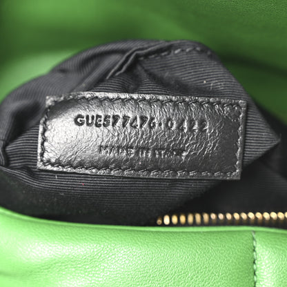 Saint Laurent Lambskin Quilted Small Loulou Puffer Monogram Chain Satchel New Vert 7 of 10