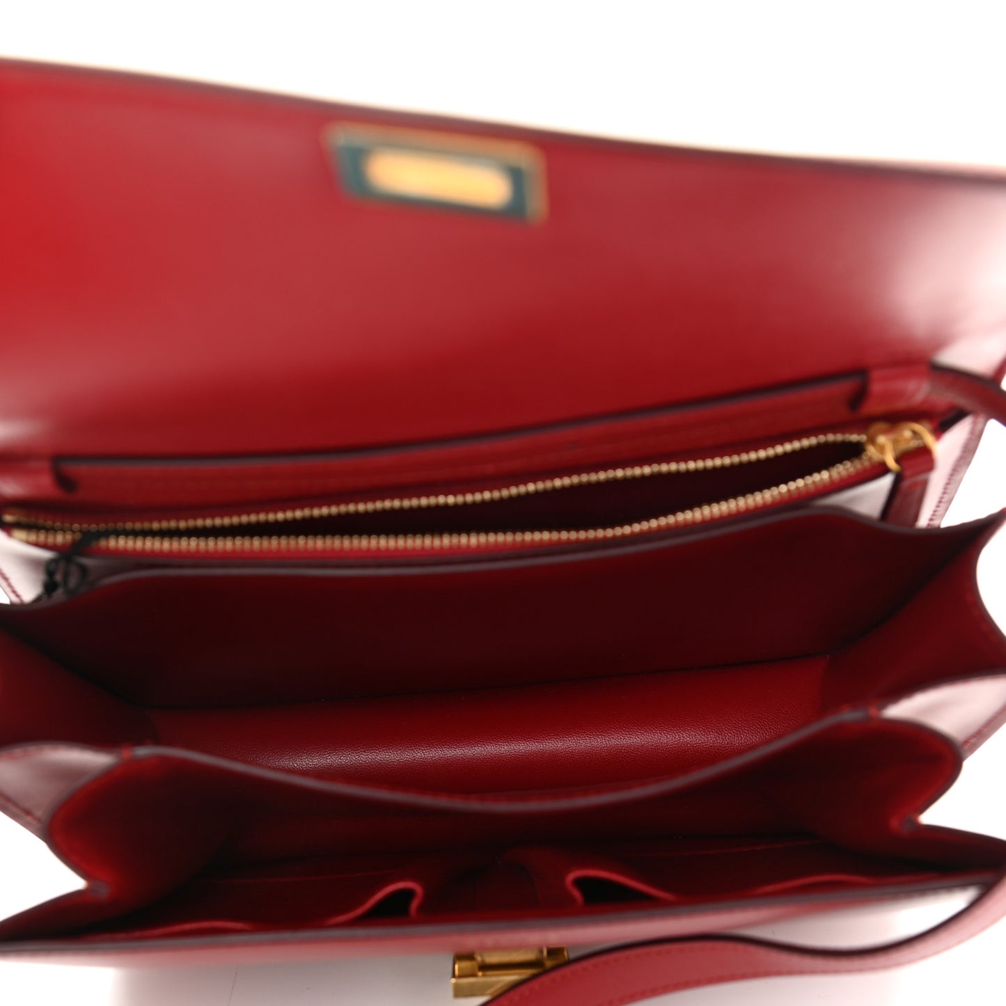 Box Calfskin Medium Classic Box Flap Bag Red