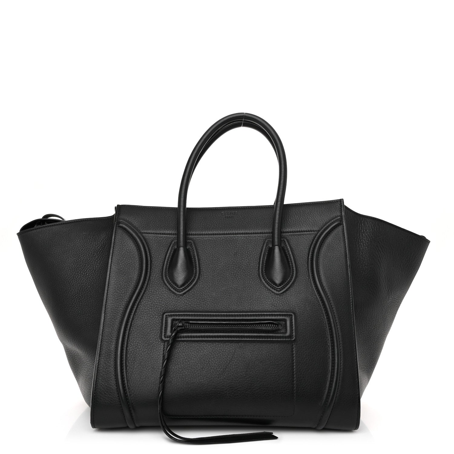 Celine Grained Calfskin Medium Phantom Luggage Black 1 of 11