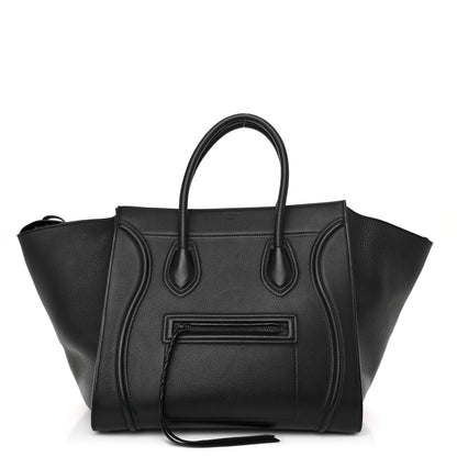 Celine Grained Calfskin Medium Phantom Luggage Black 1 of 11