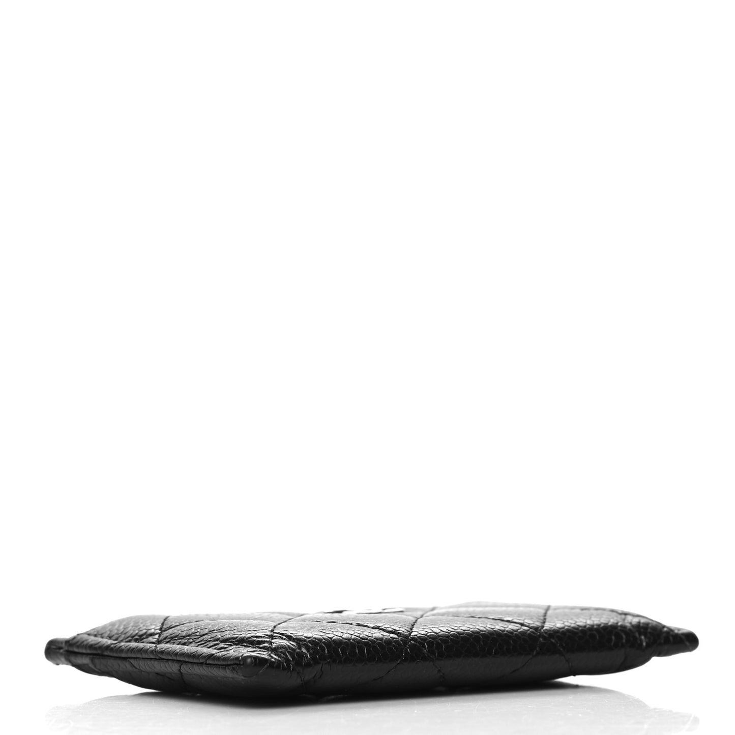 Caviar Quilted Card Holder Black
