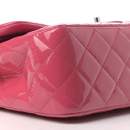 Chanel Patent Quilted Jumbo Double Flap Pink 8 of 13