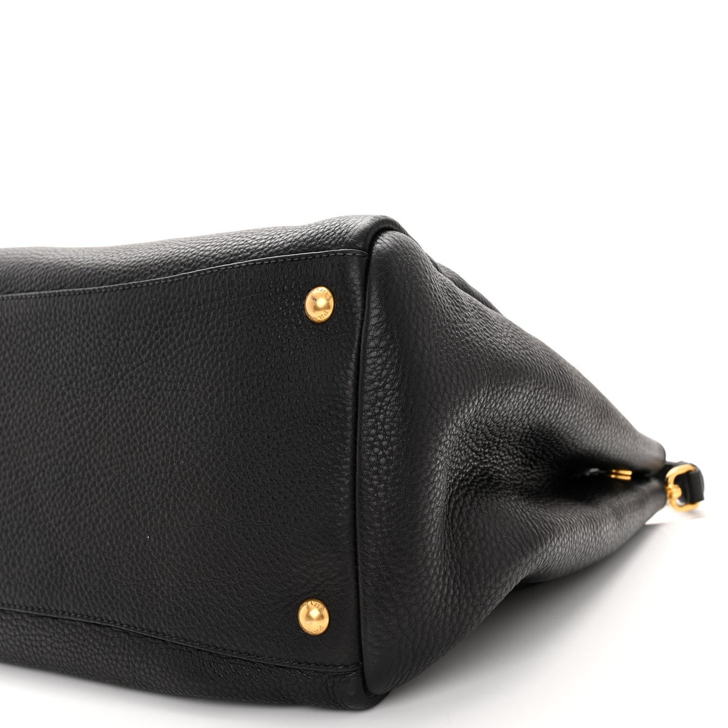 Vitello Daino Shopping Satchel Black