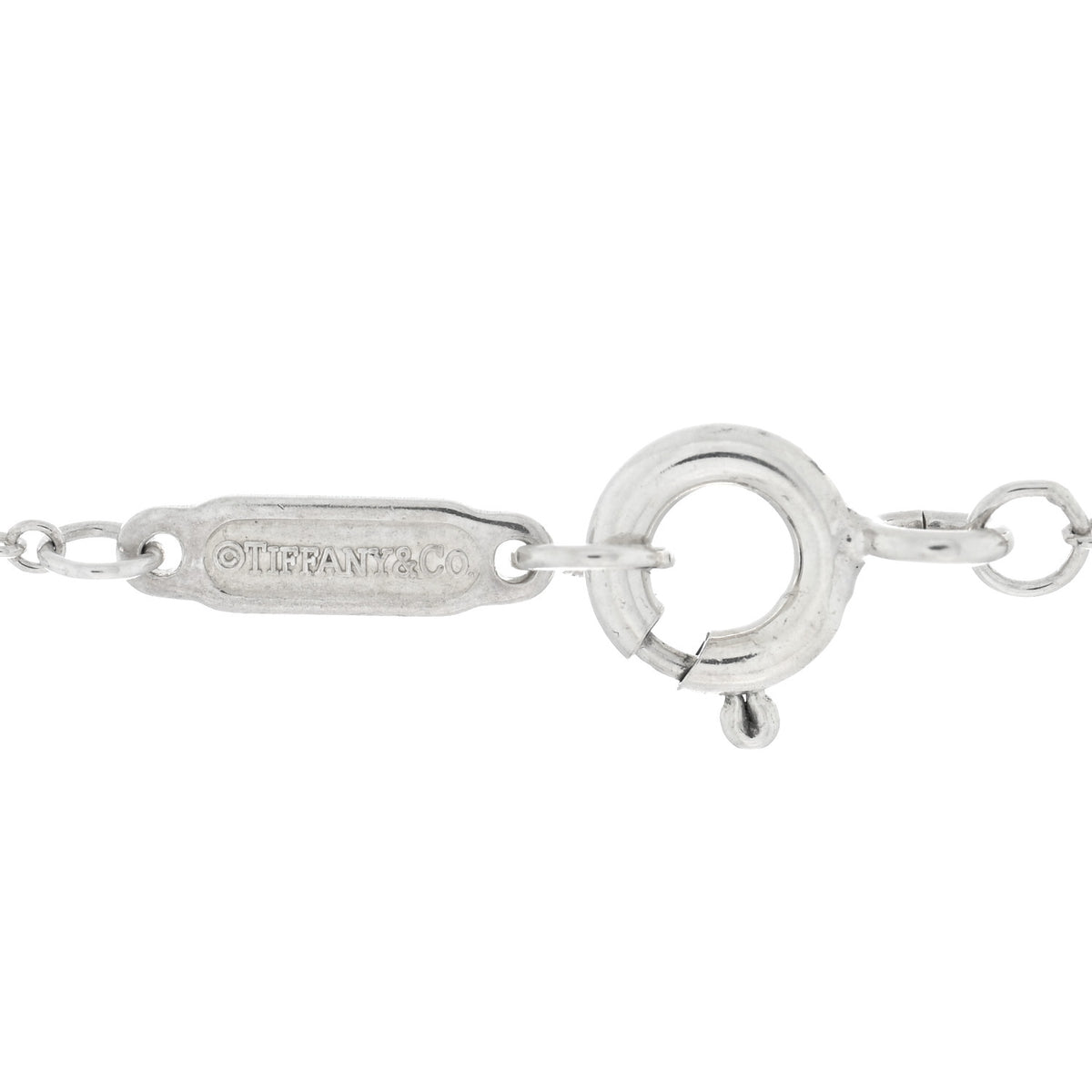 Tiffany Sterling Silver Diamond Small Daisy Key Pendant Necklace 4 of 4