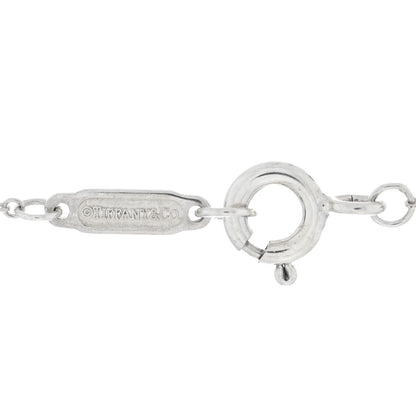 Tiffany Sterling Silver Diamond Small Daisy Key Pendant Necklace 4 of 4
