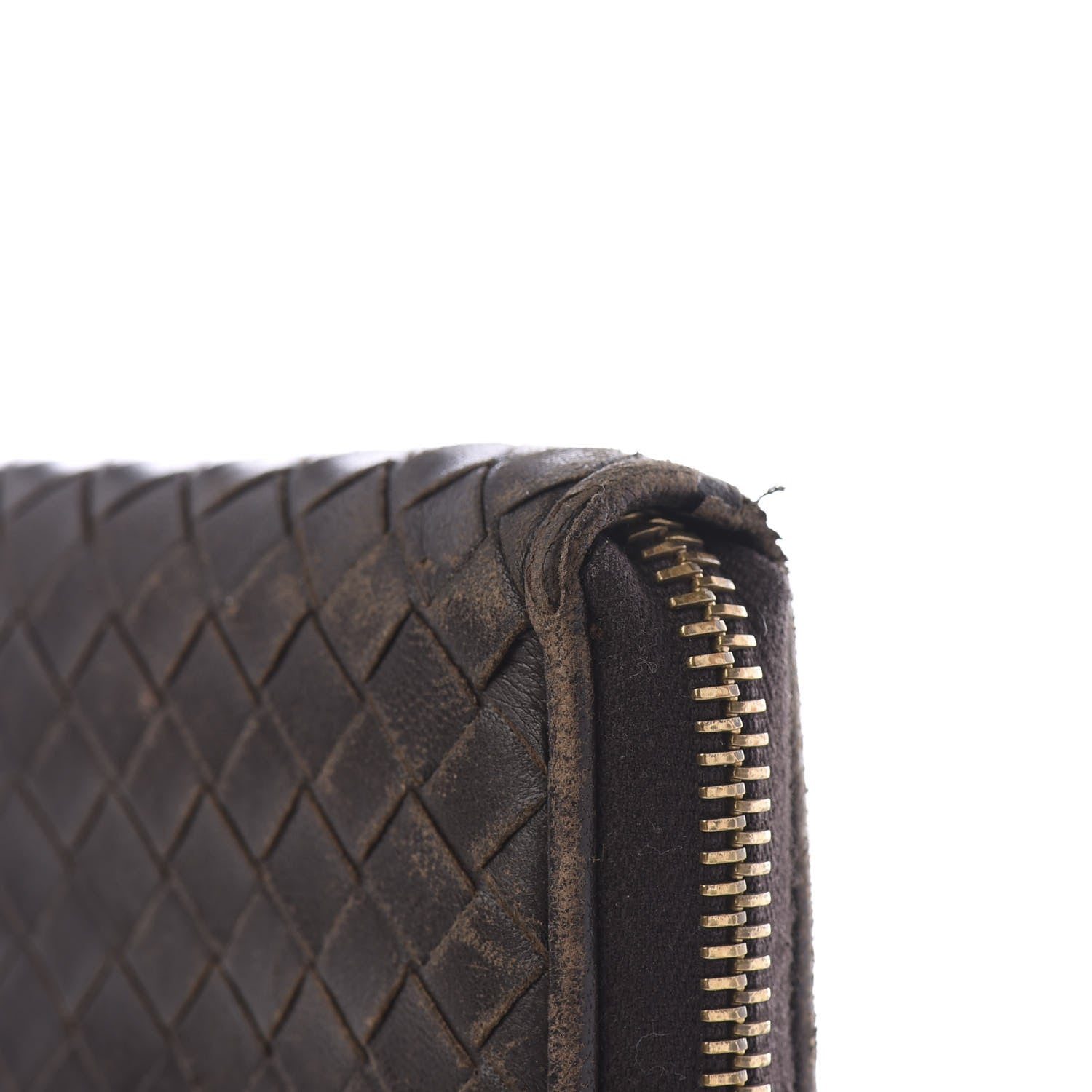 Bottega Veneta Nappa Intrecciato Zip Around Wallet Ebano 11 of 12
