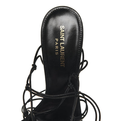 Saint Laurent Robin Zig Zag Heels Sandals 40 Black 7 of 8