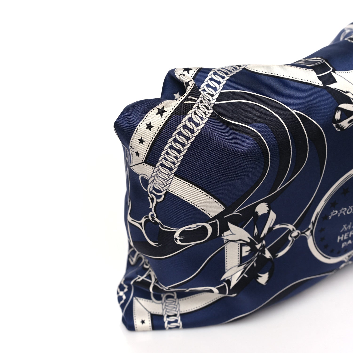 Hermes Silk Balusoie Bag Bleu Indigo Black 9 of 10