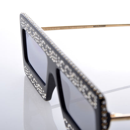 Gucci Acetate Crystal Mask-Frame Sunglasses GG0431S Black 7 of 8