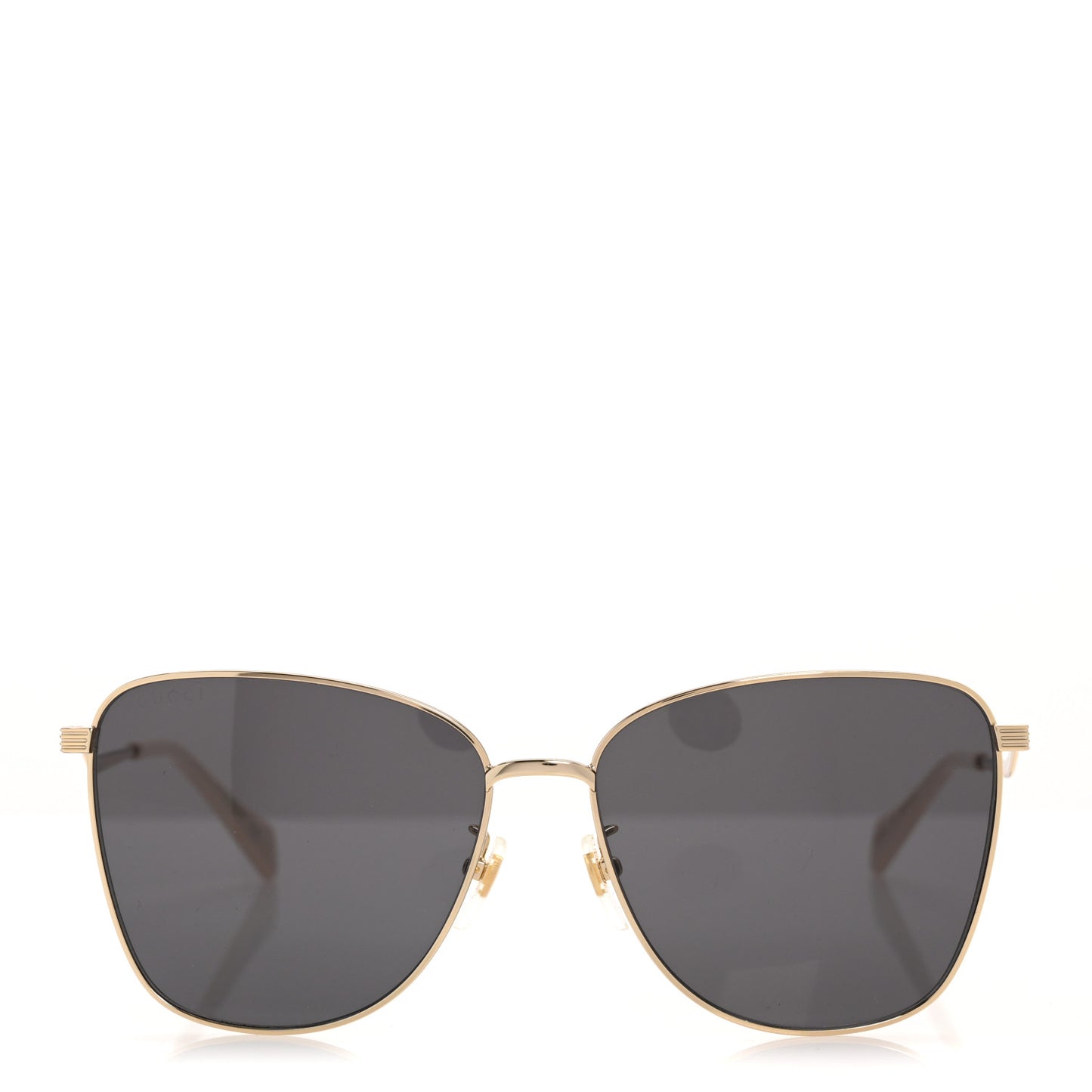 Metal Square Frame Sunglasses GG0970S Gold Grey
