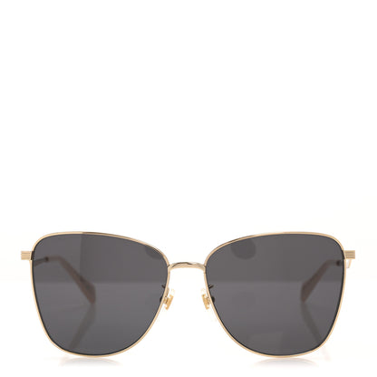 Gucci Metal Square Frame Sunglasses GG0970S Gold Grey 2 of 8