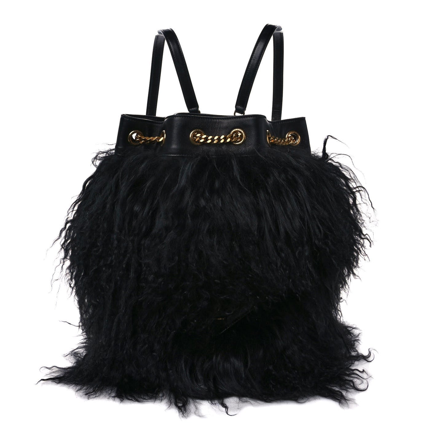 Shearling Lambskin Joe Backpack Black