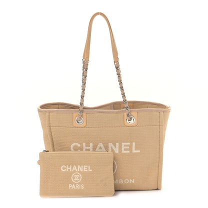 Chanel Mixed Fibers Small Deauville Tote Beige 1 of 10