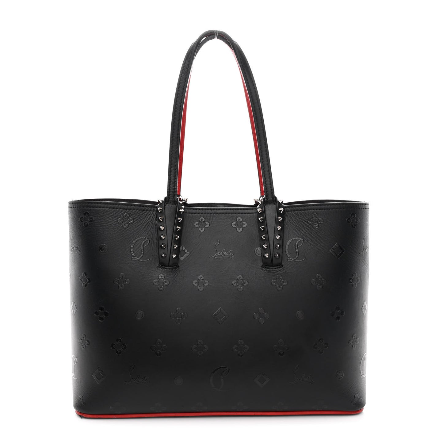 Calfskin Loubinthesky East West Cabata Tote Black