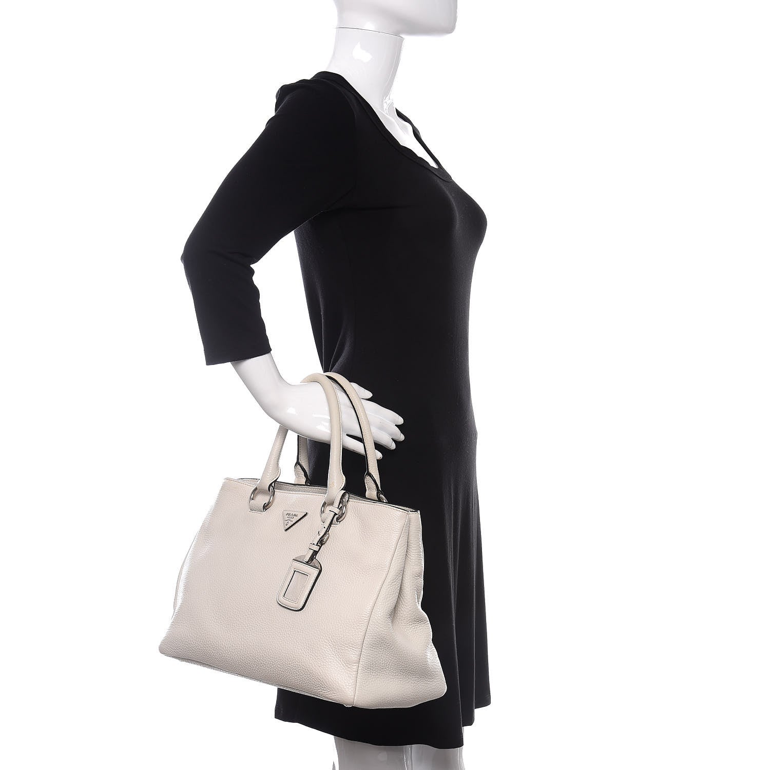 Prada Vitello Daino Tote Talco 3 of 13