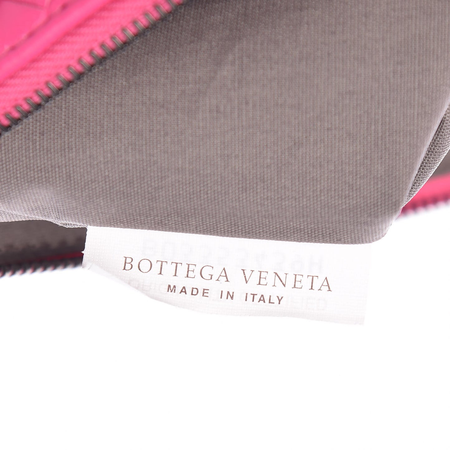 Nappa Intrecciato Flat Zip Pouch Rosa Shock