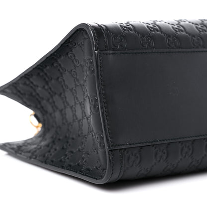 Gucci Guccissima Medium Padlock Tote Black 8 of 13