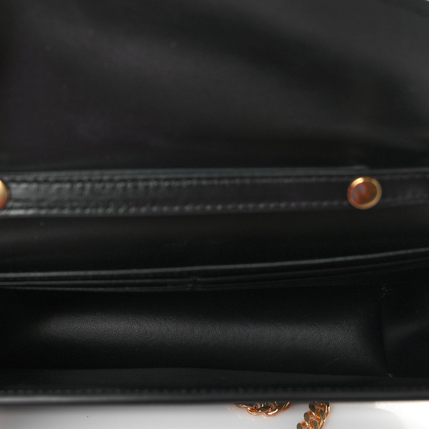 Celine Shiny Calfskin Triomphe Margo Wallet on Chain Black 5 of 11