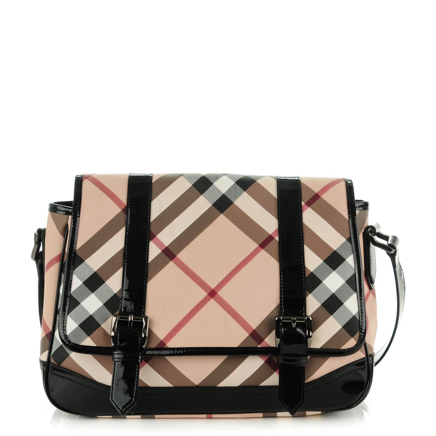 Nova Check Messenger Bag Black