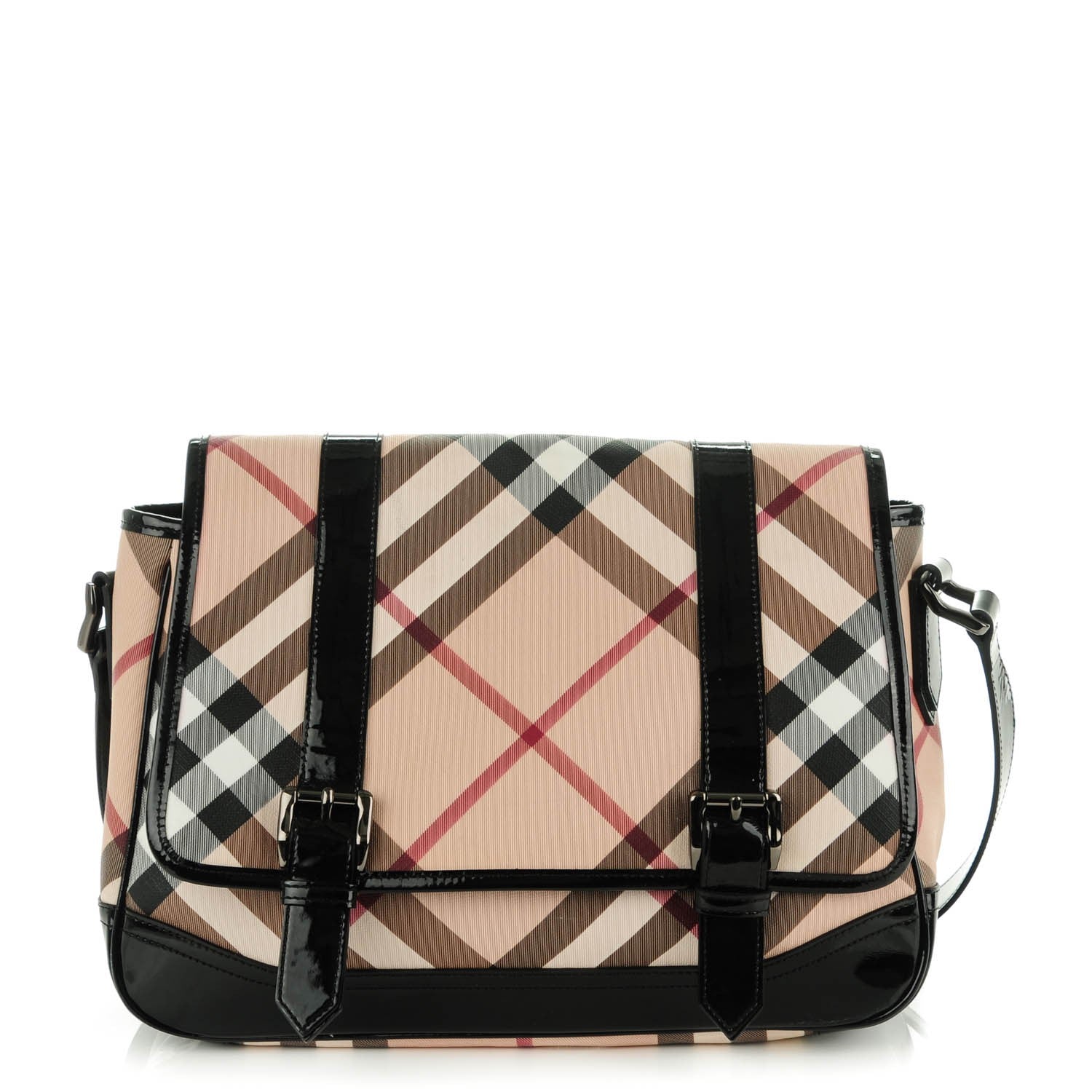 Burberry Nova Check Messenger Bag Black 1 of 9