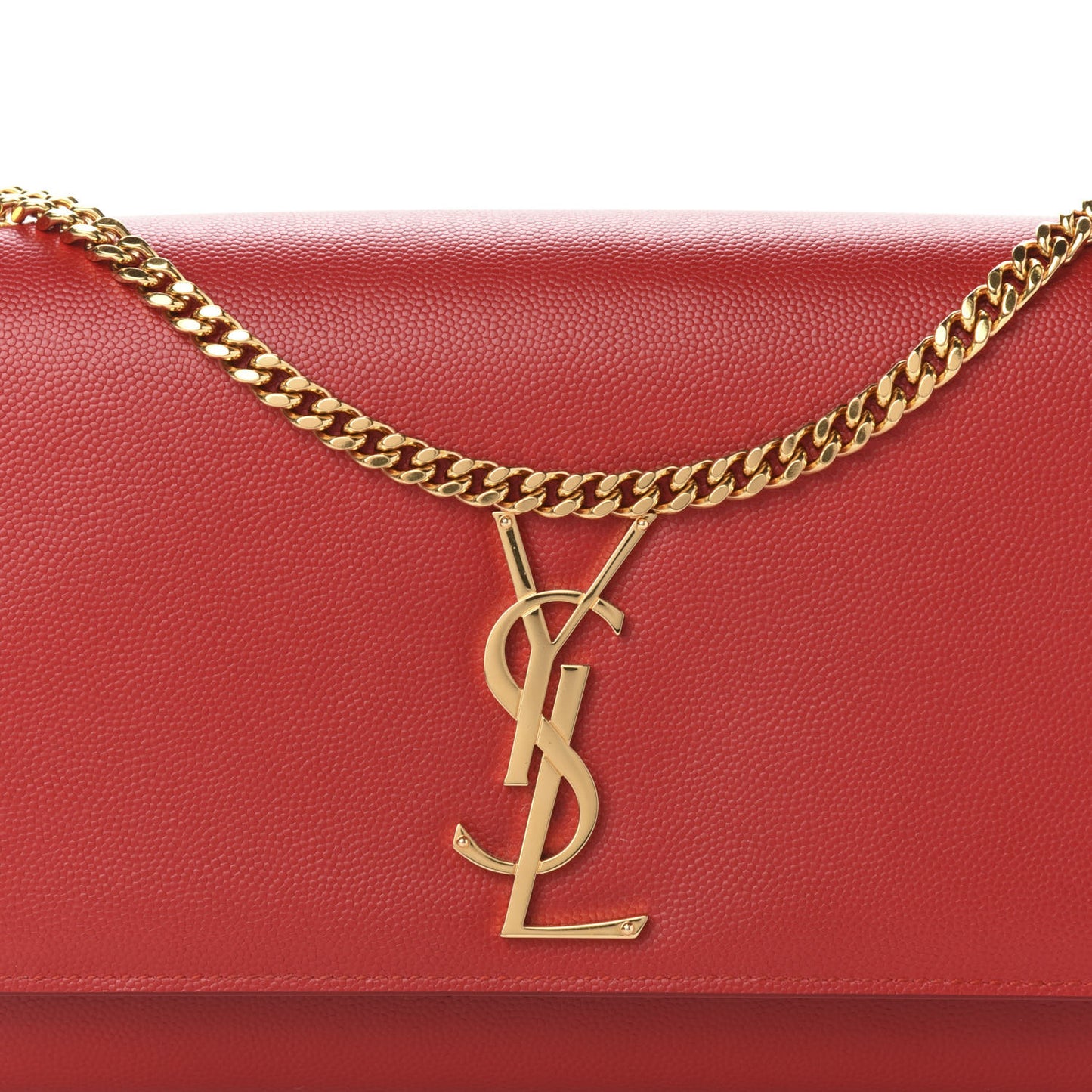 Grain De Poudre Medium Monogram Kate Satchel Red
