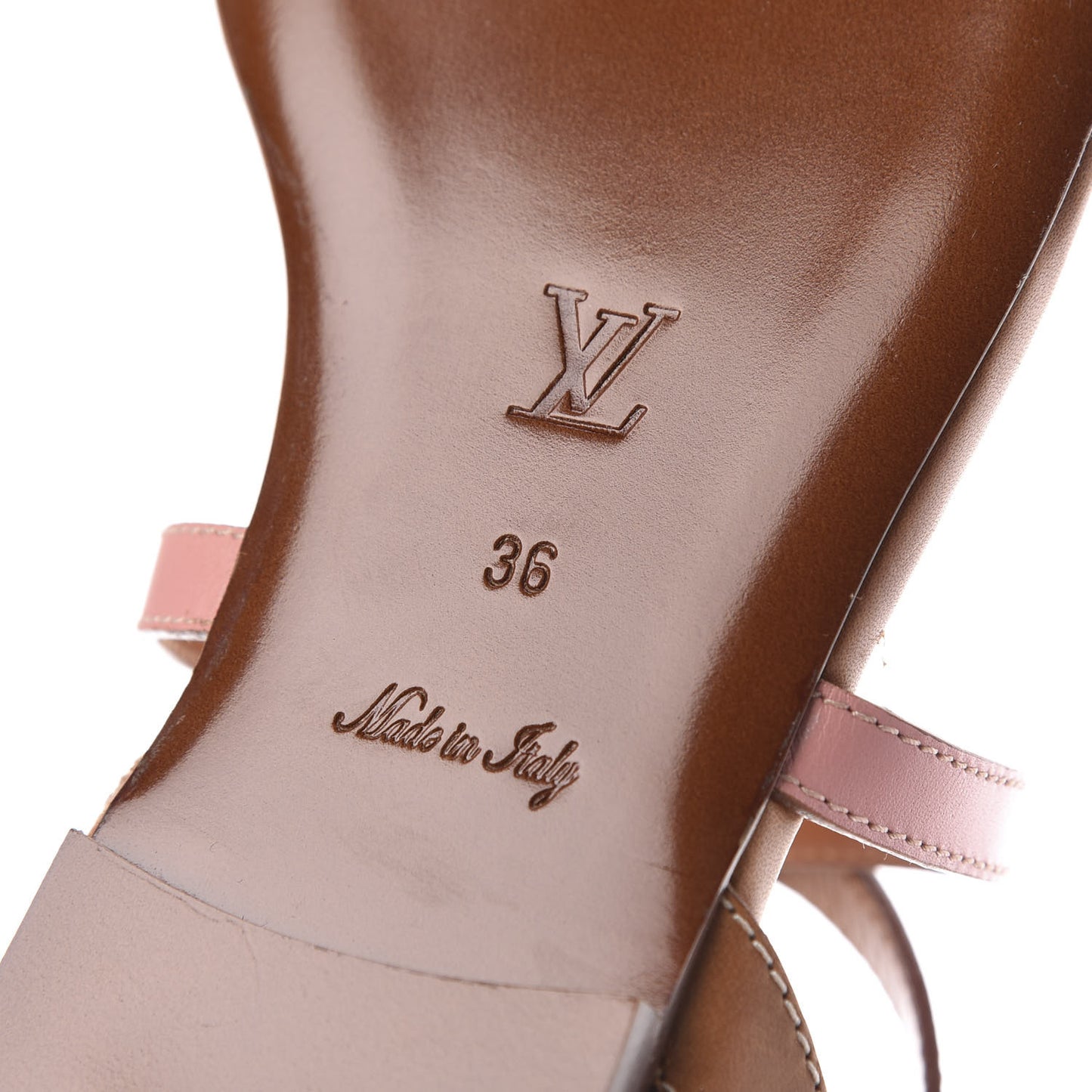 Calfskin Farenheit Flat Sandals 36 Pink
