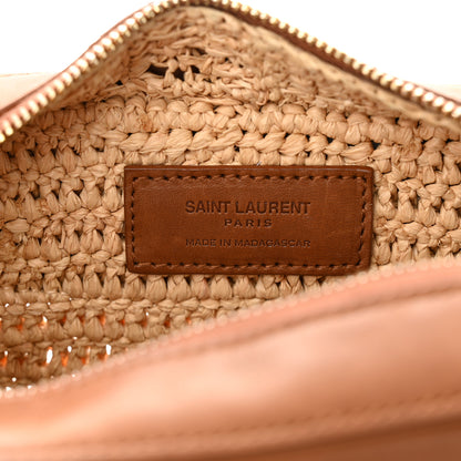 Saint Laurent Raffia Calfskin Le Monogramme Coeur 6 of 10
