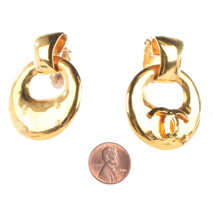 Chanel CC Clip On Earrings Gold 2 of 5