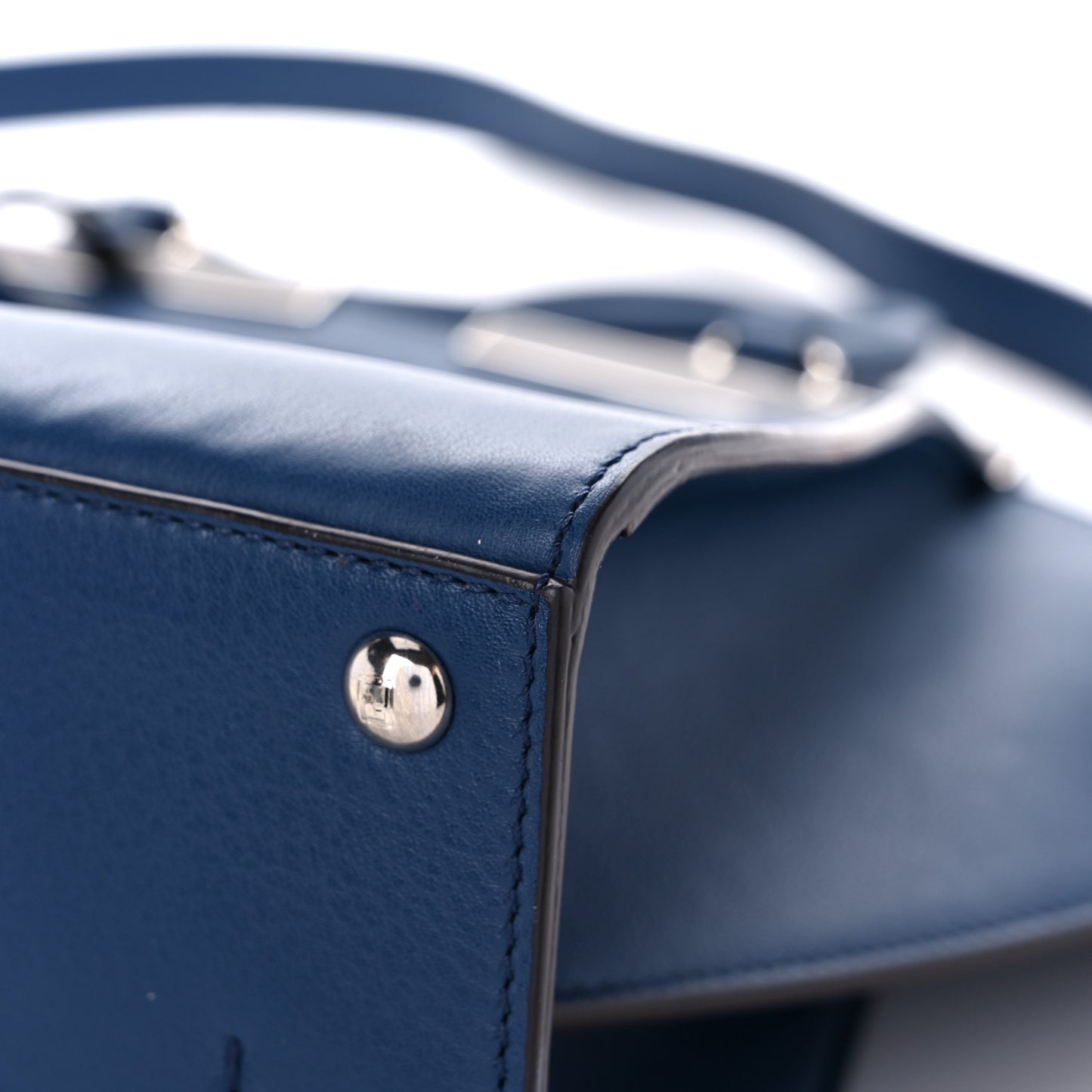 Vitello Dolce Shiny Nappa Petite 3Jours Tote Blue