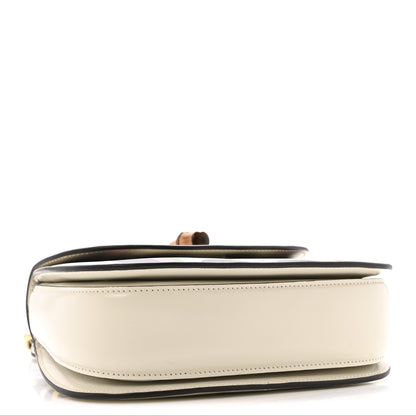 Gucci Calfskin Web Geometric Print Small Bamboo 1947 Top Handle Bag White Multicolor 4 of 13