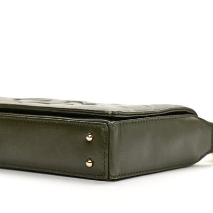 Chanel Lambskin Quilted CC Chocolate Bar Flap Green 10 of 12