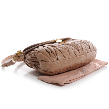 Miu Miu Leather Matelasse Lux Coffer Cammeo 4 of 9