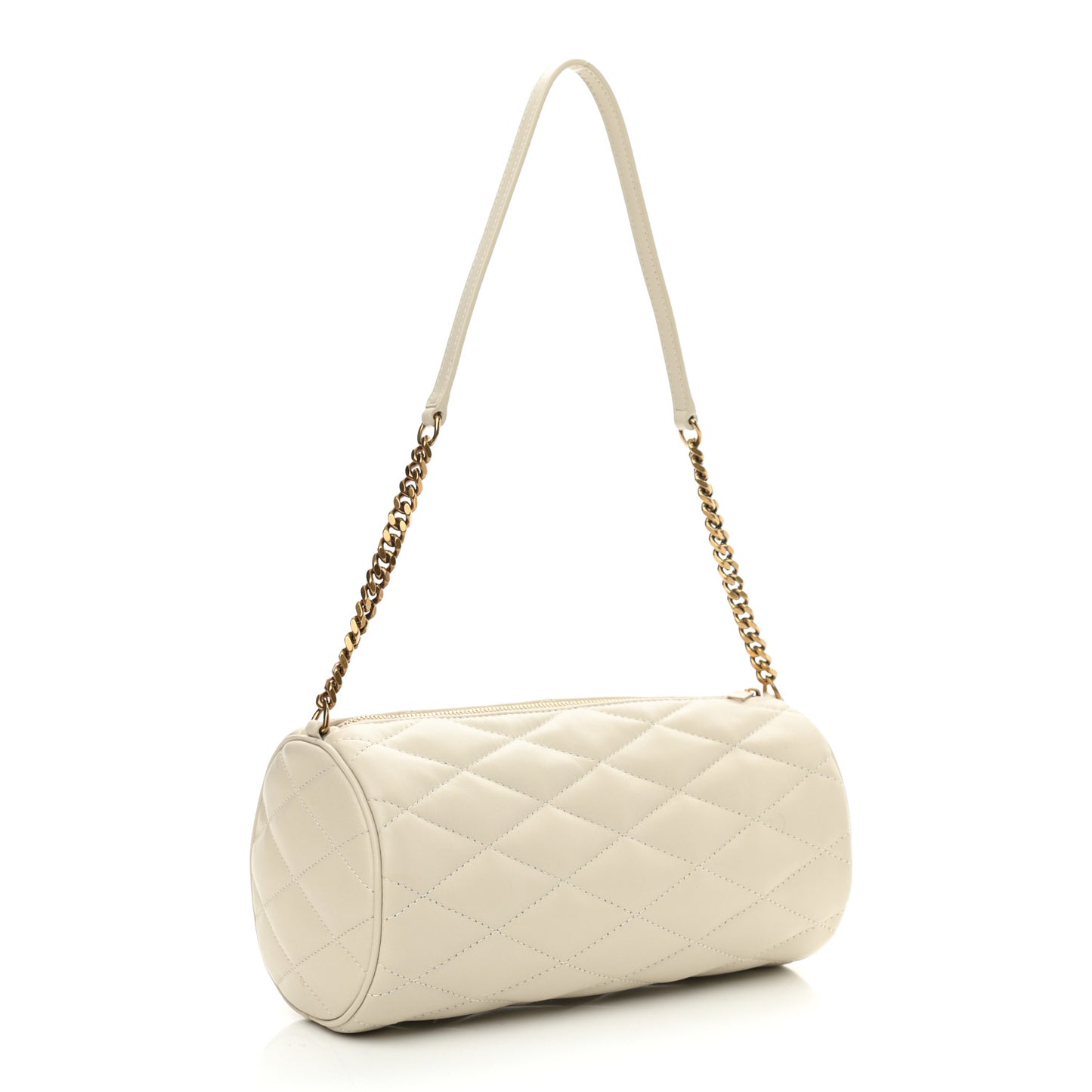 Lambskin Monogram Small Sade Tube Bag Blanc Vintage