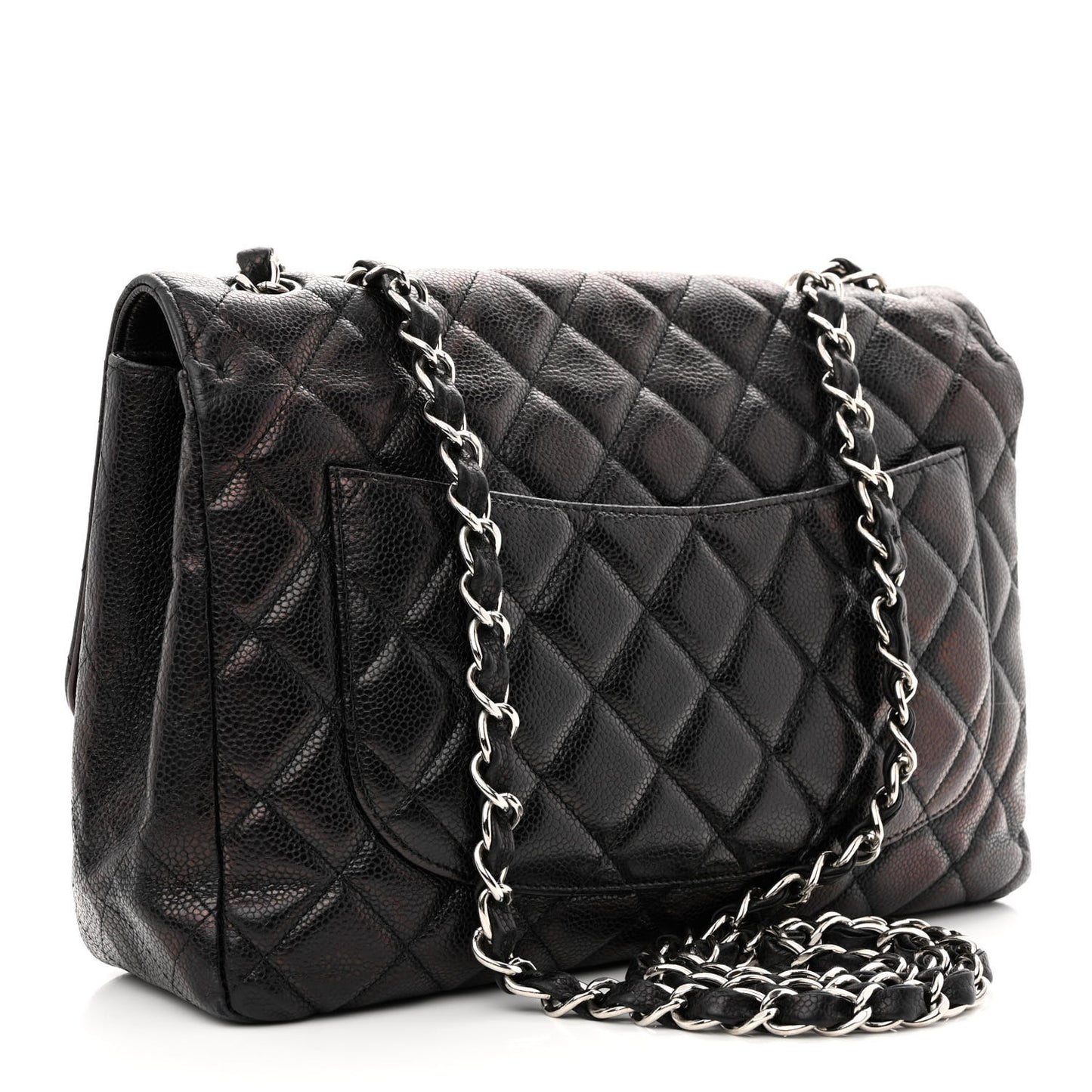 Caviar Quilted Jumbo Single Flap Black