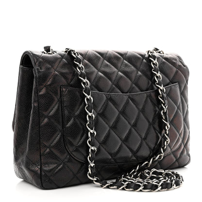 Chanel Caviar Quilted Jumbo Single Flap Black 3 of 9